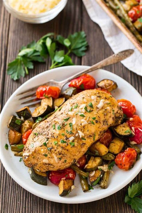 Baked chicken that tastes like an everything bagel? Sheet Pan Italian Chicken with Tomatoes and Vegetables