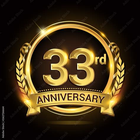 33rd Golden Anniversary Logo 33 Years Anniversary Celebration With