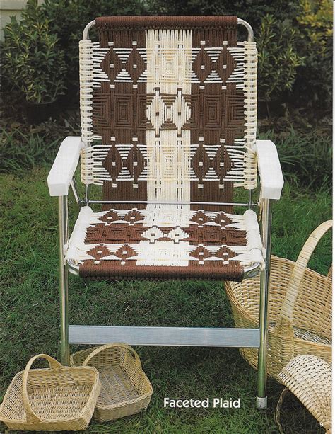 When you're on location, bring the outdoor director's folding chair, a portable travel chair made from durable polyester and a lightweight aluminum frame that folds down and can be comfortably ported anywhere with the integrated backpack straps. Macrame Chairs Book • Vintage Macramé Patio Lawn Deck ...