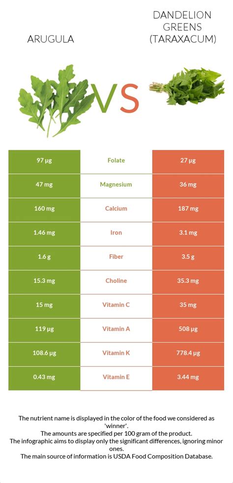 Arugula Vs Dandelion Greens — In Depth Nutrition Comparison
