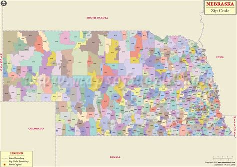Nebraska Zip Code Map Nebraska Postal Code