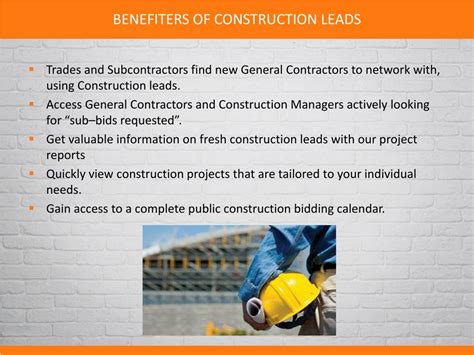 Ppt Benefits Of Construction Leads In Utah Powerpoint Presentation