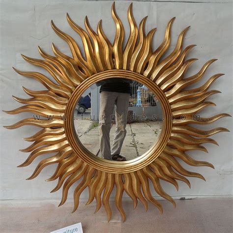 Cermin Hias Idcd034 Gold Leaf Sun Mirror Sunburst Mirror Mirror Art