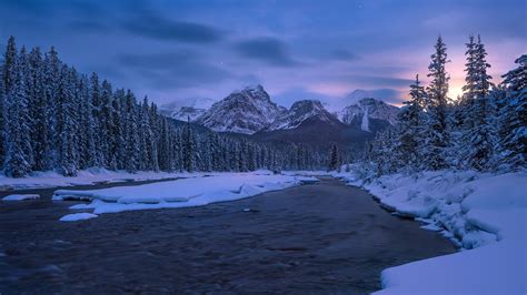 2560x1440 Resolution Canada Canadian Rockies In Winter 1440p Resolution