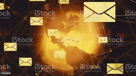 Futuristic Global Mail Connections Backgrounds Stock Photo Download