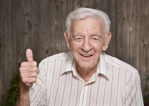 Happy Old Man Stock