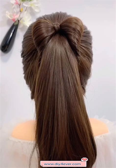 Cute Bow Ponytail Hairstyle Tutorial Diy 4 Ever