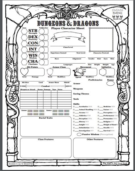 Dnd 5e Printable Character Sheet That Are Persnickety Jocat Dd 5e