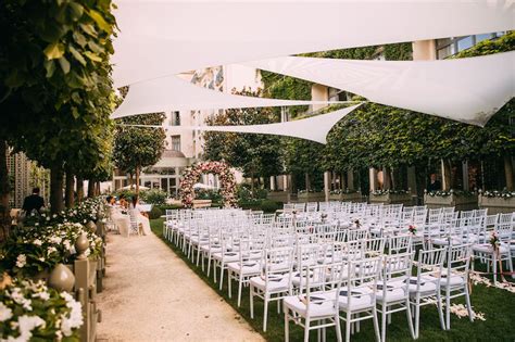 Outdoor Wedding Ceremony Ritz Paris Fête In France