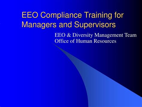 ppt eeo compliance training for managers and supervisors powerpoint presentation id 226961