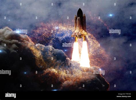 Space Shuttle Taking Off On A Mission Deep Space Beauty Of Endless Universe Elements Of This
