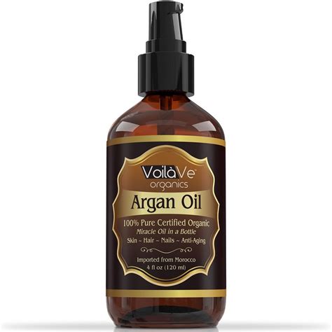 As a hydrating hair mask: ORGANIC Argan Oil For Hair & Face by VoilaVe