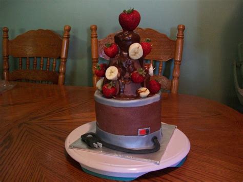 Chocolate Fountain Cake Chocolate Cake 2 6rounds W Mini 3 Tier Top
