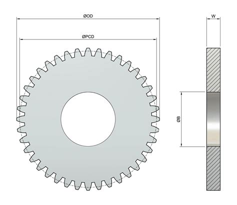 075 Mod 50 Teeth 3mm Face Width A1 Type Precision Spur Gears Brass