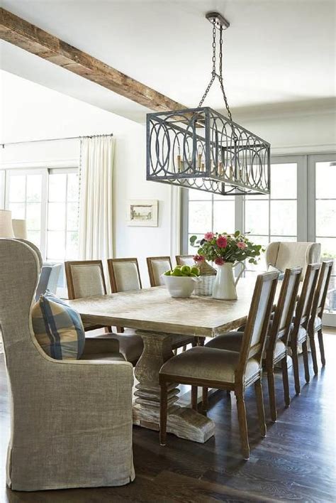 Discover dining room ideas and inspiration for your decor, layout, furniture and storage. Rustic cottage dining room boast a whitewashed trestle ...