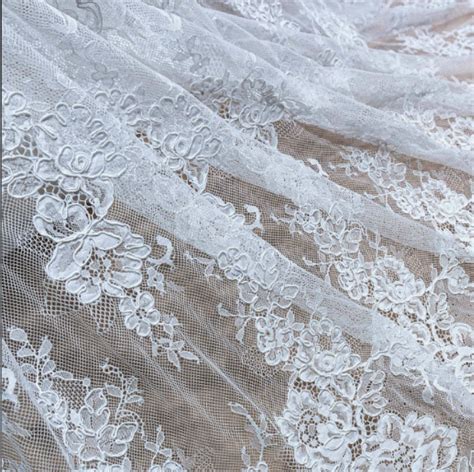 Guipure White Bridal Flower Lace Fabric Couture Lace Fabric Etsy