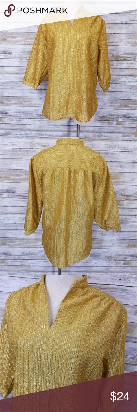 Maybe you would like to learn more about one of these? Vintage Gold Lamay Old Pueblo Traders Disco Blouse ...