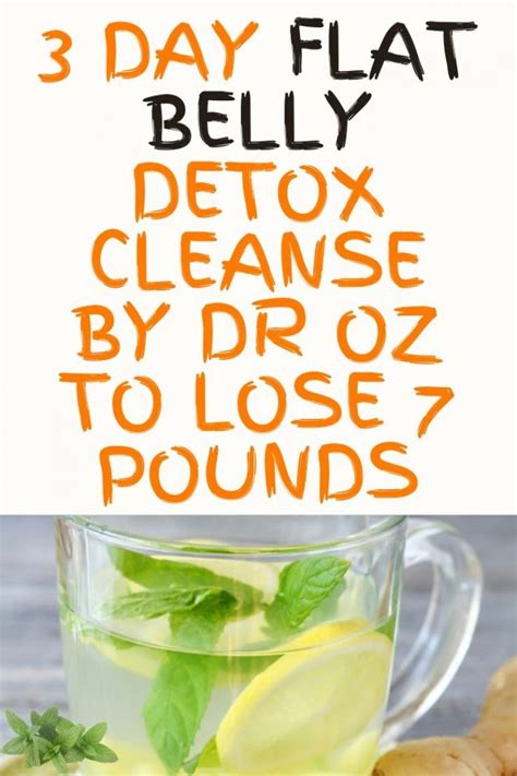 3 Day Flat Belly Detox Cleanse By Dr Oz To Lose 7 Pounds Healthy Life