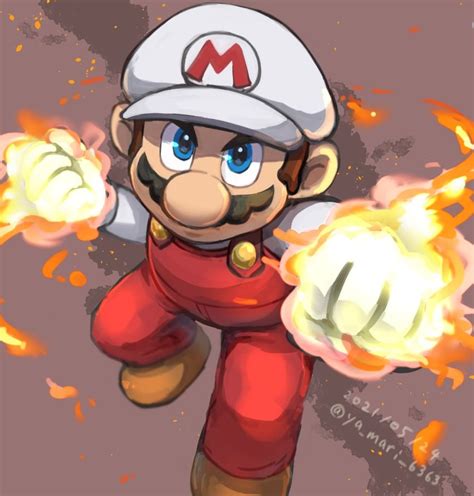 Mario And Fire Mario Mario Drawn By Yamari6363 Danbooru