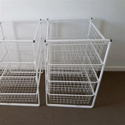 Clips included.also stands steady on an uneven floor since the feet can be adjusted. Ikea Multi Shelved Wire Baskets Suitable To Keep In Big ...