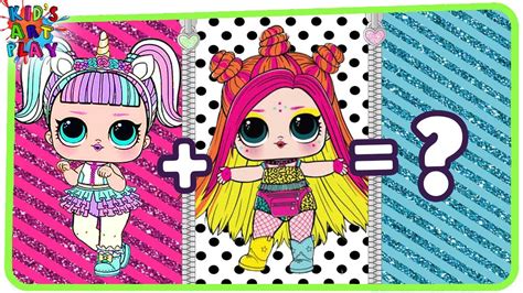 Lol Surprise Dolls Coloring Book Page Mash Up Unicorn And Edm Bb