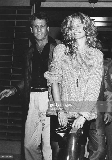 Actors Farrah Fawcett And Ryan Oneal Leaving Nicky Blairs Photo D