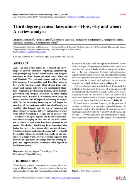 Pdf Third Degree Perineal Lacerations—how Why And When A Review