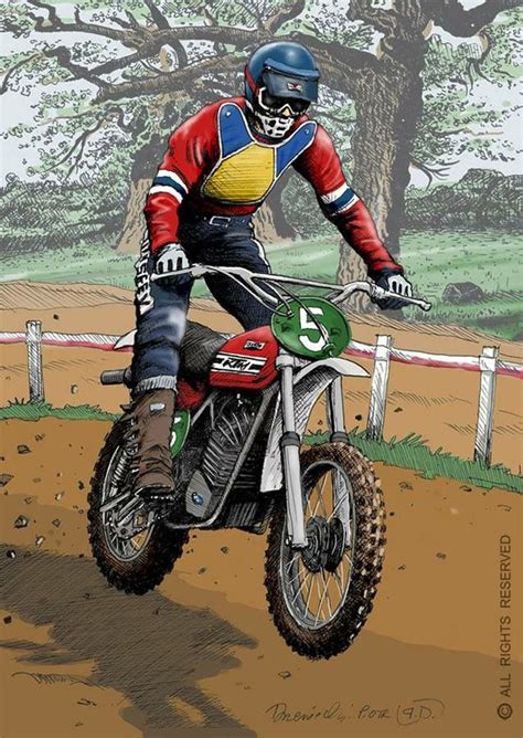 Pin Van Dave Erickson Op Bikes Motorcross Fotobewerking Drawing