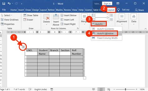 How To Autofit Table Contents In Word Printable Templates