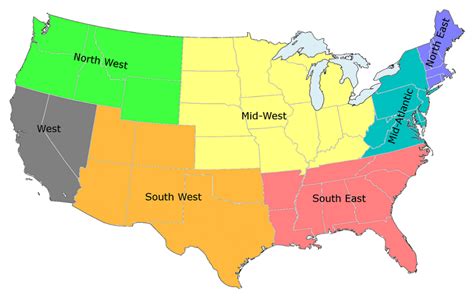 Regiones De Los Estados Unidos Estudiar En Ee Uu Una Guía Sobre