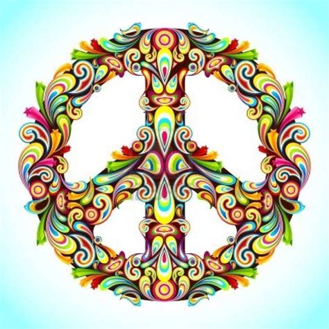 ☯☮ॐ American Hippie Psychedelic Art Peace Signs ☮ Símbolo Hippie