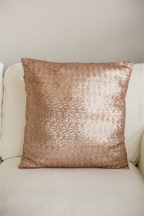 Free Shipping Rose Gold Sequin Pillow Sequin Pillow