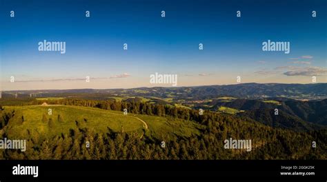 Sunset Mood At The Kandel Summit In The Central Black Forest Drone