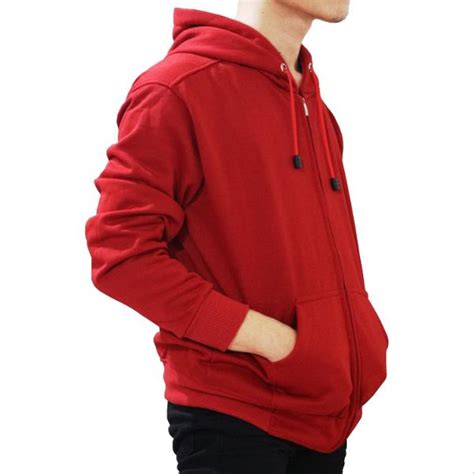 Searching for double zipper hoodie jacket at discounted prices? Jual PROMO JAKET POLOS MERAH HOODIE ZIPPER ! OBRAL DISKON ...
