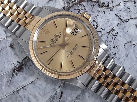 Rolex Two Tone Datejust 36 Ref 16013 Rolex Papiere 1987 For Php381