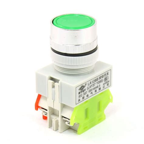 Green Head 4 Terminals Dpst Momentary Push Button Switch Ith10a Ui660v