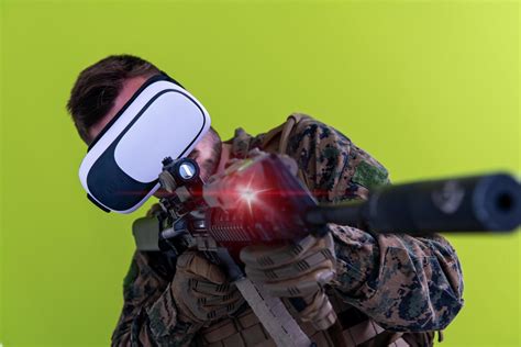 Soldier Virtual Reality Green Background 11868118 Stock Photo At Vecteezy