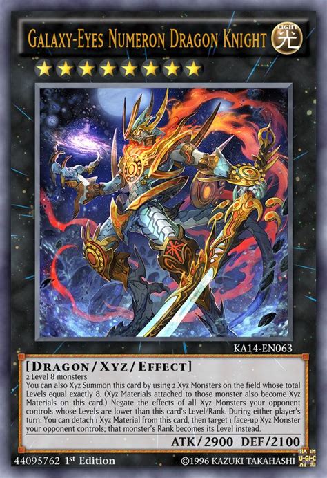 Galaxy Eyes Numeron Dragon Knight By Kai1411 Yugioh Dragon Cards