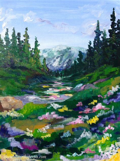 Mountain Meadow For The Full Youtube How To Paint Landscapes In Acrylic
