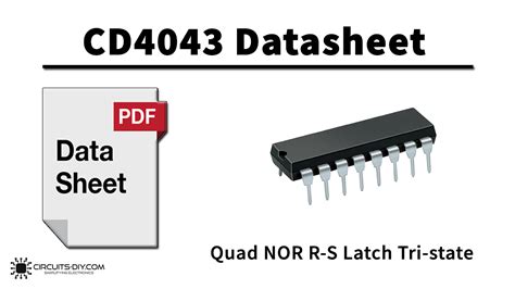 Cd4043 Quad Nor R S Latch Tristate Datasheet