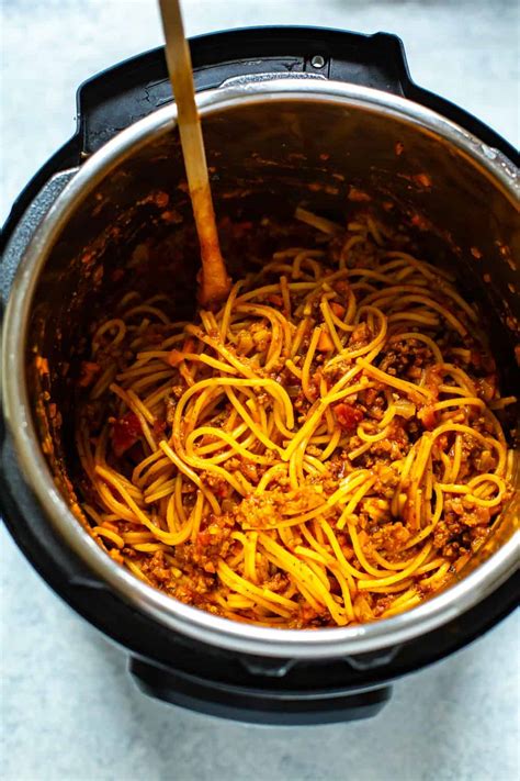 Instant Pot Spaghetti With Meat Sauce Eating Instantly