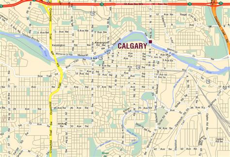 Calgary Map Diagram