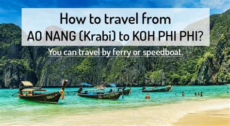 Ao Nang To Koh Phi Phi — Ferry Schedule ️ 2024