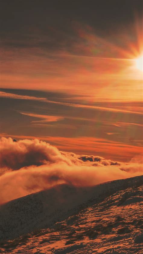 Free Download Mountain Sunset Nature Iphone Wallpaper Idrop News