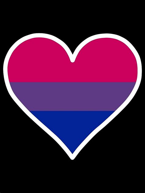 Bisexual Heart In White By Deliriumlina Redbubble