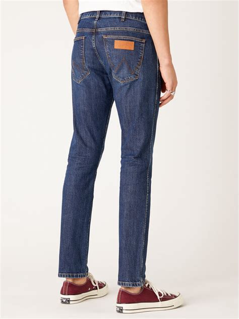 Wrangler Slim Fit Jeans Larston 812 W18sp131l Dunkelblau Slim Tapered