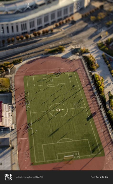 Aerial View Of Soccer Field Of New York City Fc South Bronx Usa Stock