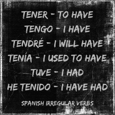 Tener - thru the tenses A Level Spanish, Spanish Help, Learn To Speak ...