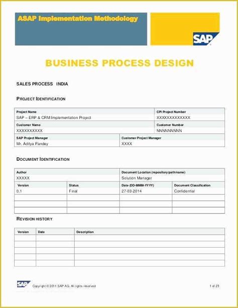 Business Process Documentation Template