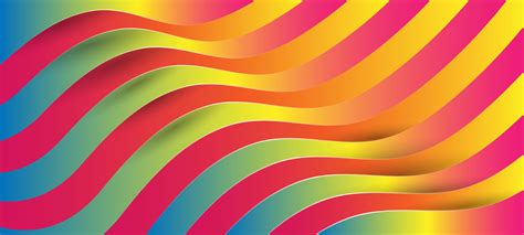 Colorful Wavy Pattern With Outline And Shadow 698281 Vector Art At Vecteezy